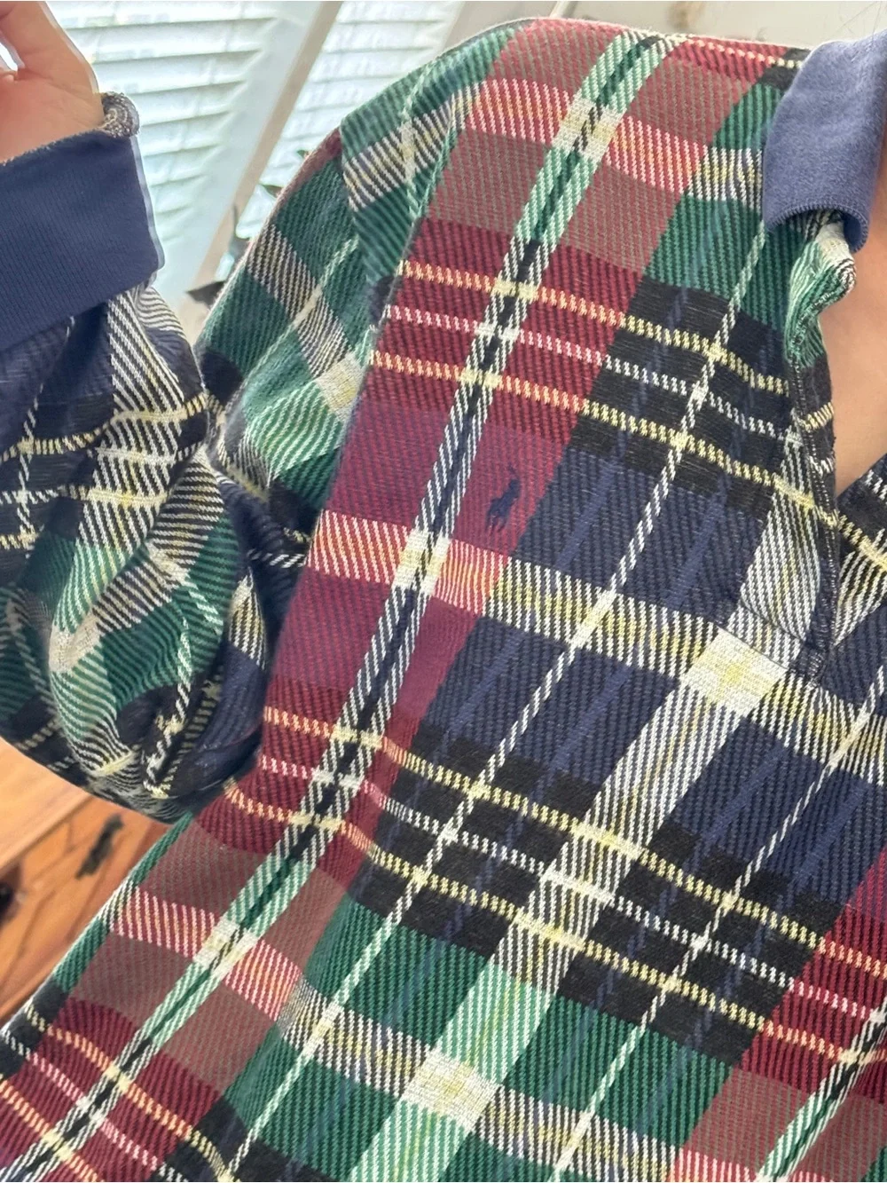 RARE Made In USA Polo Ralph Lauren Vintage 90s Plaid Cotton Size M